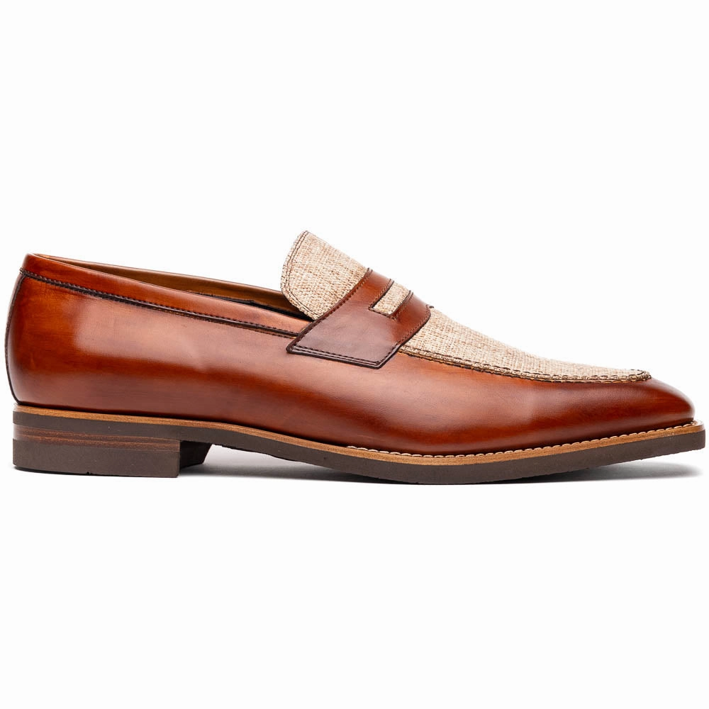 Open Square 15-733-CGN Lago Italian Calfskin Slip On Loafer Cognac