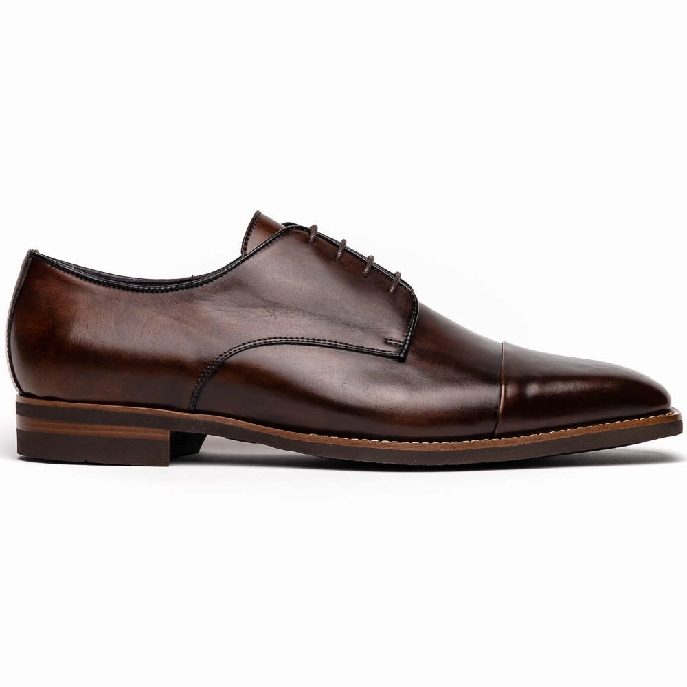 25-550-CST ENZO Italian Calfskin Cap Toe Chestnut Dad Style