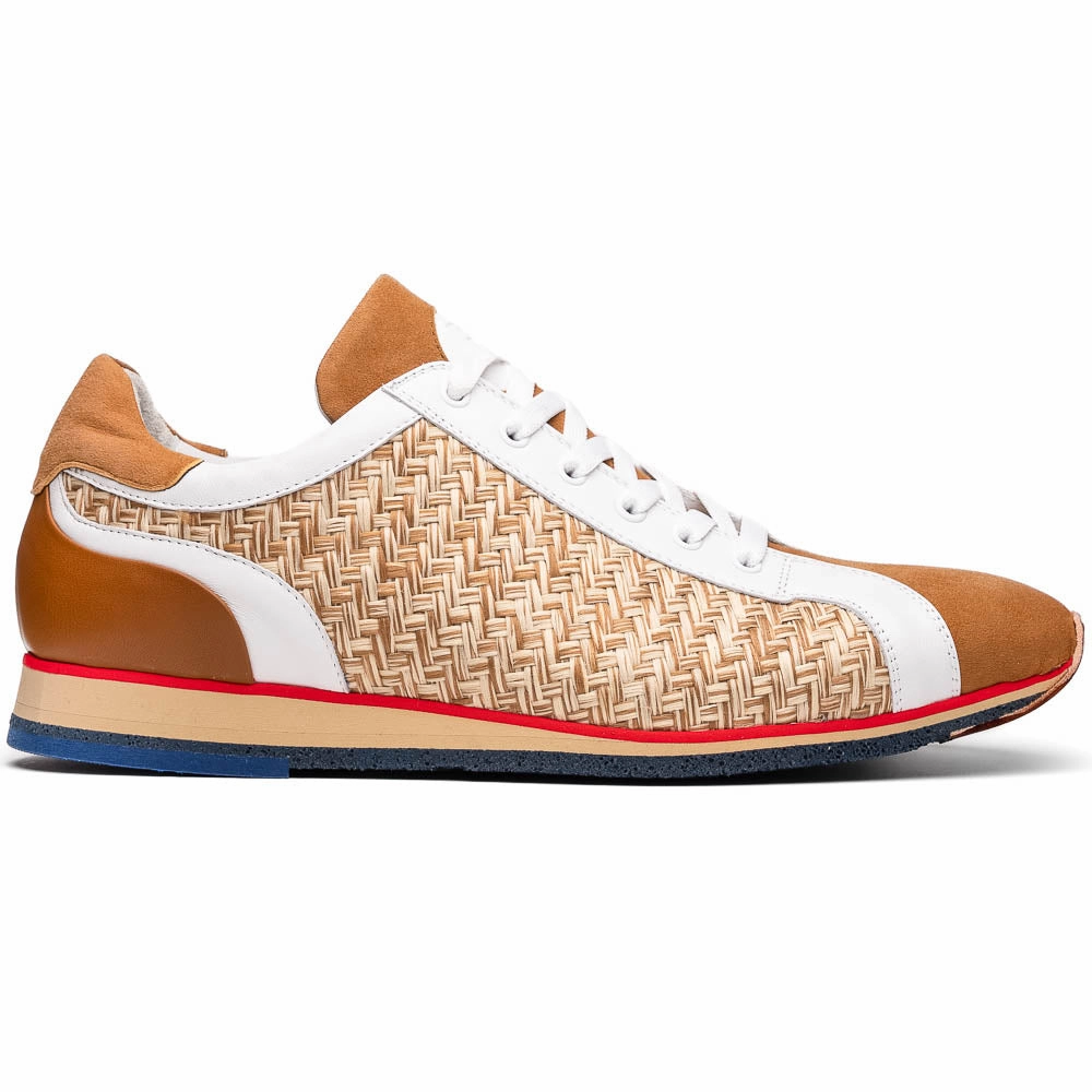 Go Mode 65-375-BRN RIPI Calfskin Hand Weave Sneaker Brown