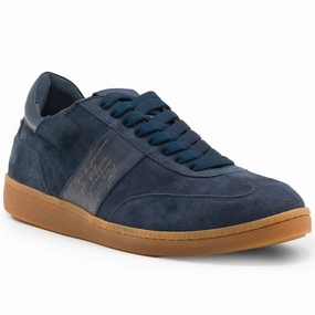 Responsive Bounce Foam 65-400-NVY SHIZZO Signature Leather Sneakers, Navy
