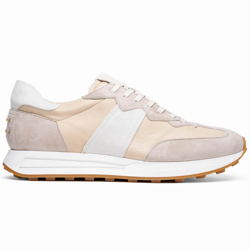 66-265-TPE ROXI Suede & Calfskin Sneaker, Taupe Energy Return Tech