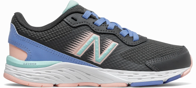 680V6 - Phantom / Stellar Blue / Cloud Pink Lace Flexible Sole