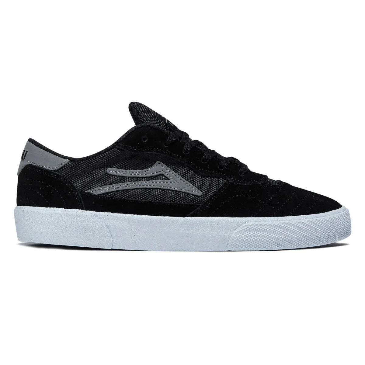 Lakai Cambridge Shoes - Black/Grey Suede Breathable Textile Lining