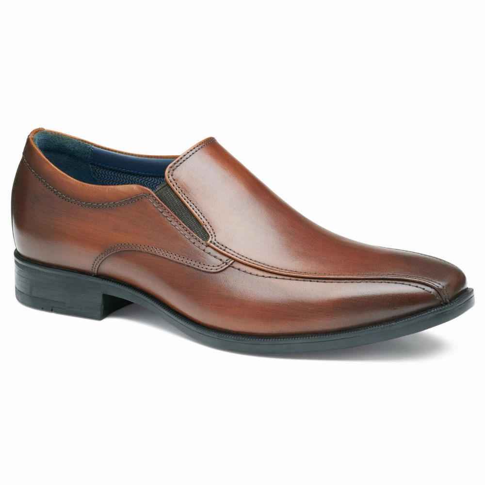 Johnston & Murphy Gibbons Run-Off Brown Full Grain Leather Shoe (Men's) Music Night Bespoke Made