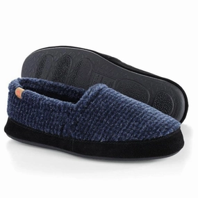 UV resistant Acorn Blue Check Moccasin Slipper (Men's)