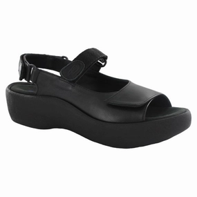 Casual Outdoor Shoes Wolky Jewel Sandal Black Leather (Women's)