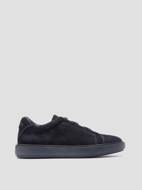 SLOUCH 001 - Navy Suede Sneakers Compression Molded Sole