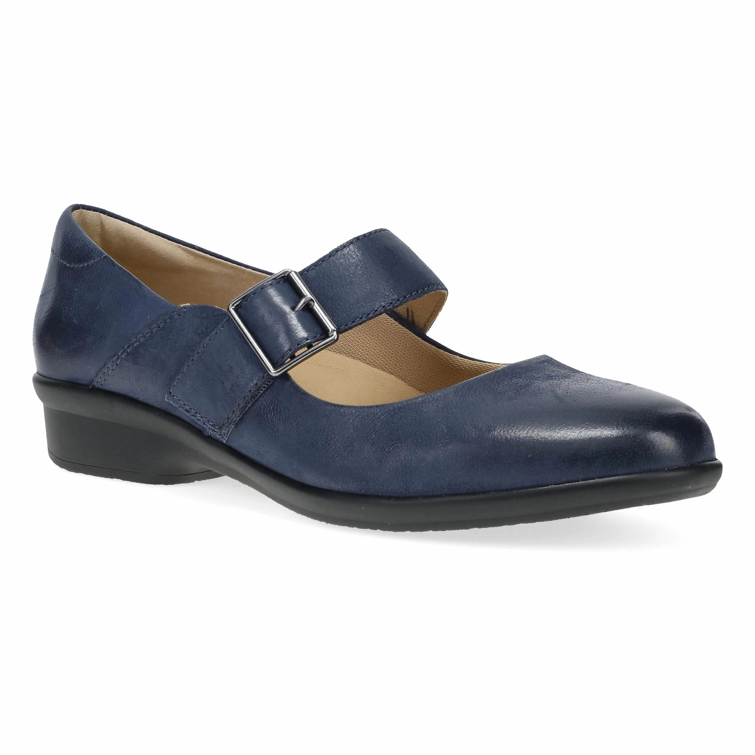 Collette Navy Burnished Nubuck Hygiene Coating