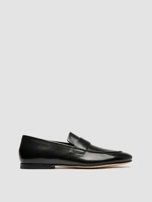 AIRTO 001 - Black Leather Penny Loafers Relax Mode Even Steps