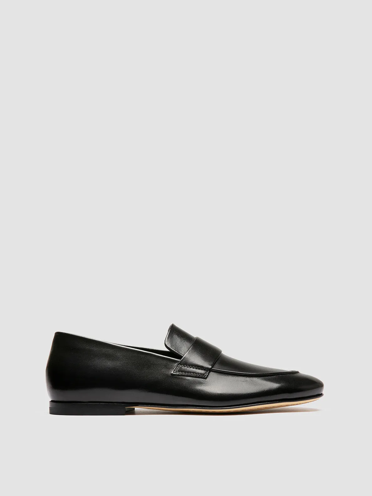 AIRTO 001 - Black Leather Penny Loafers Relax Mode Even Steps