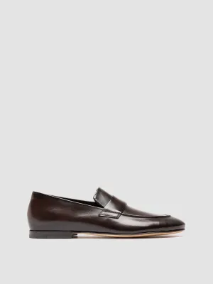 AIRTO 001 - Brown Leather Penny Loafers Stylish Casuals