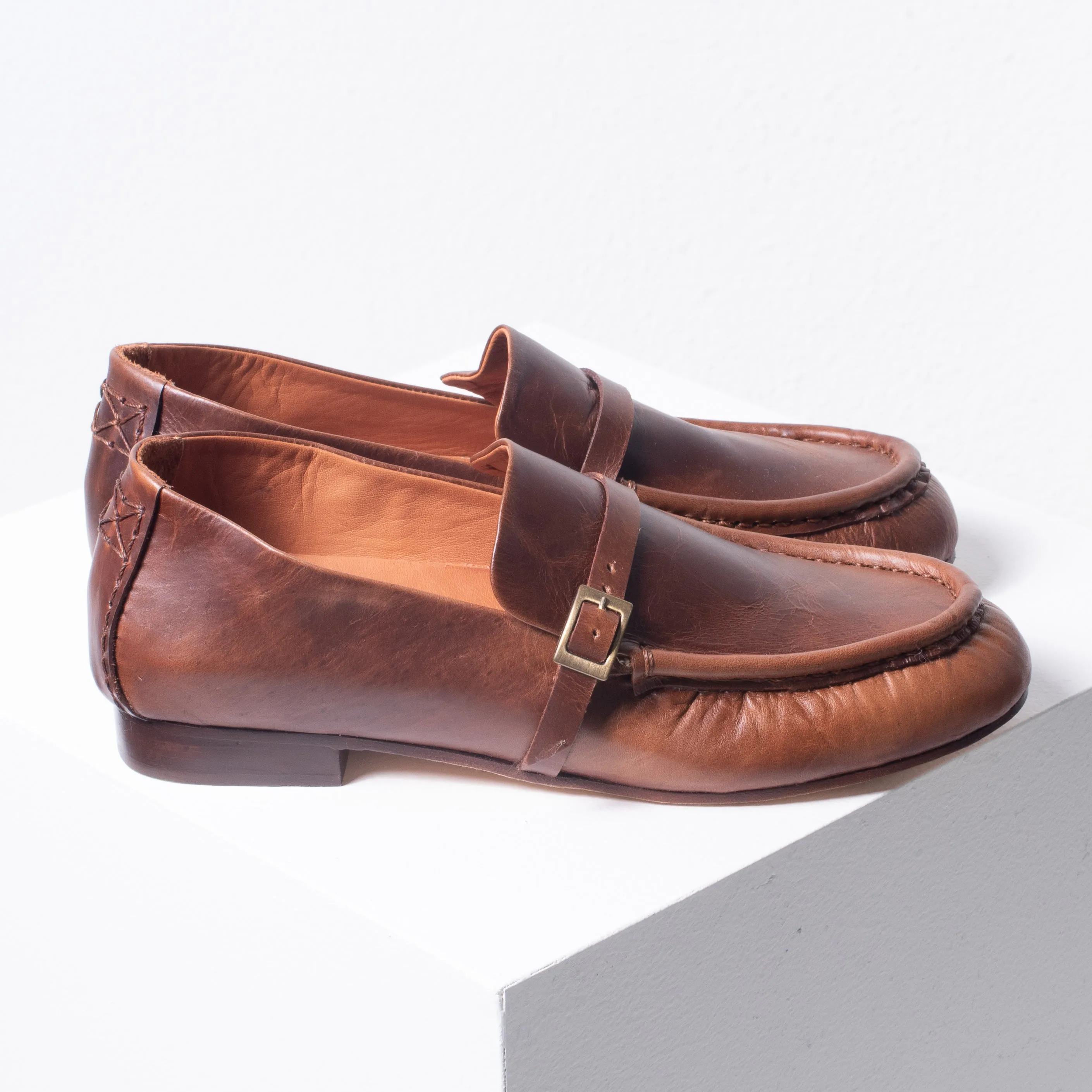 Square Toe Study Step Either/Or "The Coast Loafer" (brown)