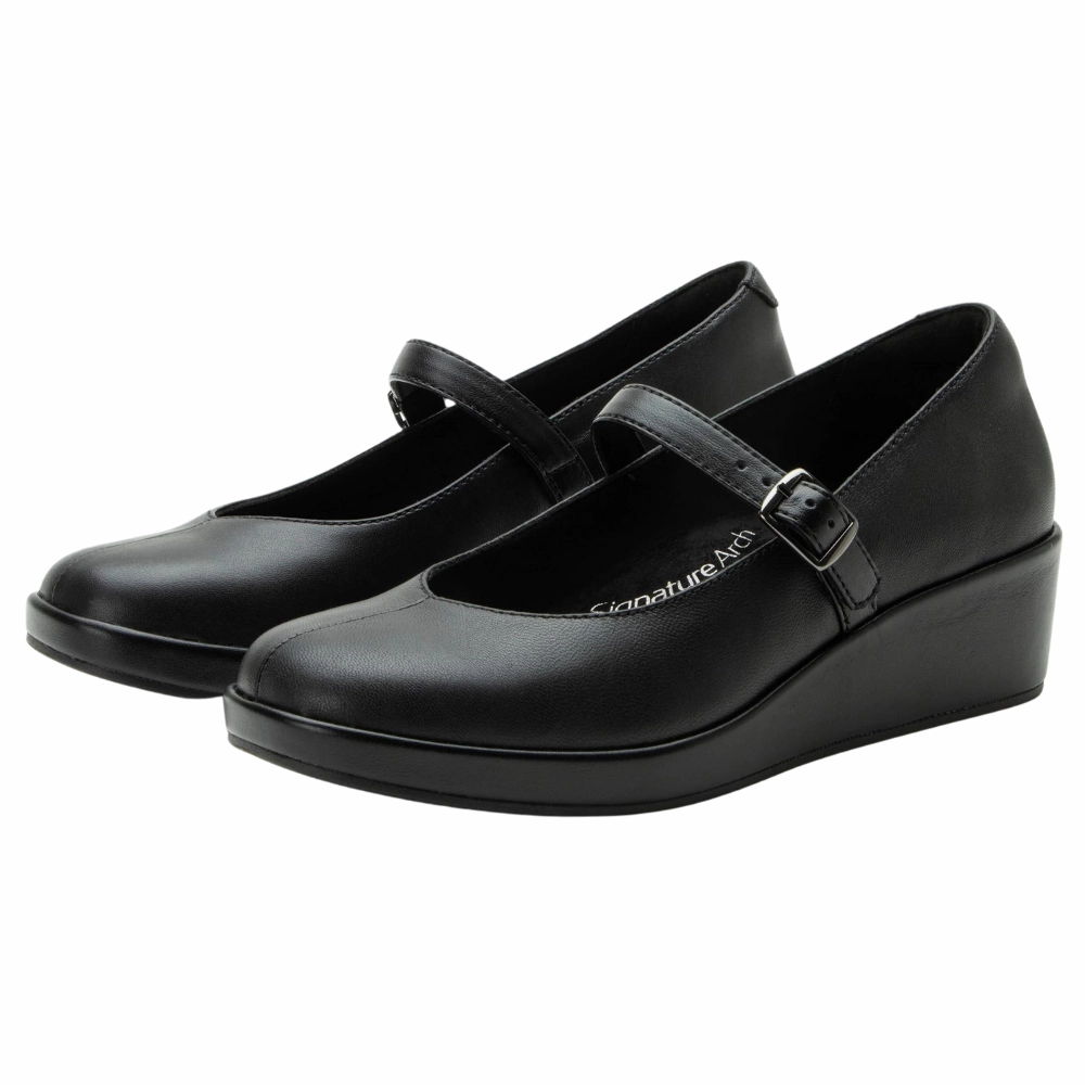 Edge Core Job Interview Alegria Haylo Black Wedge Shoe (Women's)