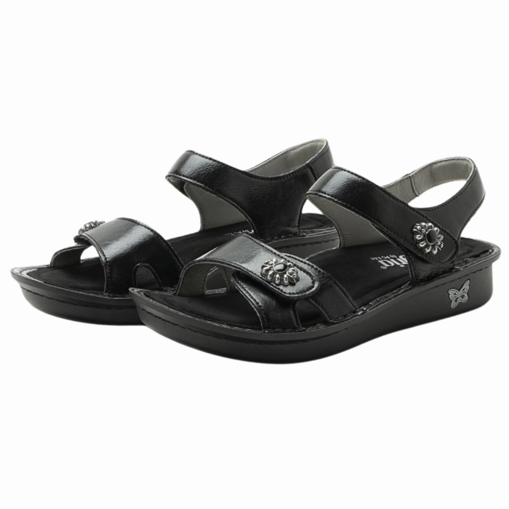 Alegria Vienna Sapphire Leather Sandal (Women's) Low Profile Footbed Design