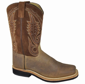 All Day Wear Waterproof Windy Weather Smoky Mountain Men's Brown Distress Square Toe Boot