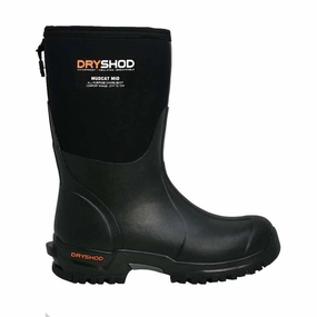 Dryshod Mudcat Rugged Mid-Calf Work Boot | Black | Lightweight |Rubber Eco Material Backcountry Camper Thermal Core Rough Trail Hiker