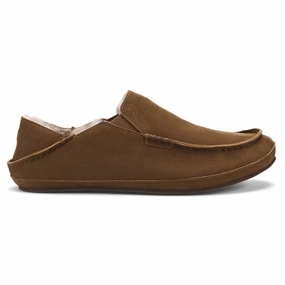 OluKai Molo?? Sharkskin Kona Coffee Slipper (Men's) Woven material