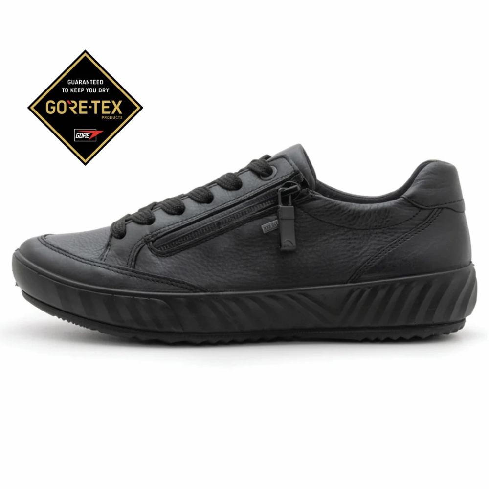 Ara Allesandra GORE-TEX? Black Zip Sneaker (Women's) Fast Go
