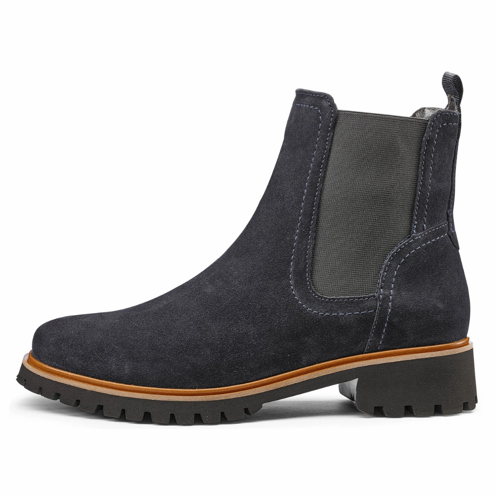 Sporty Look Ara Detroit Navy Chelsea Boot (Women's)