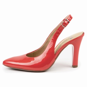 Vintage Vibe Fall Sandals Ara Faith Coral Patent Leather Slingback Pump (Women's)