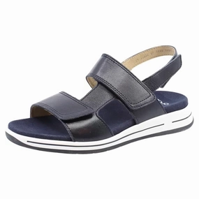 Ara Orchard Navy Leather Sandal (Women's) No Buckle