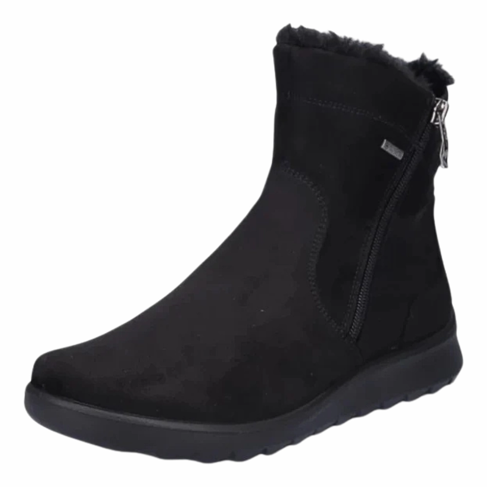 Ara Tracy Black Suede Boot (Women's) Friend Jog Grass Step