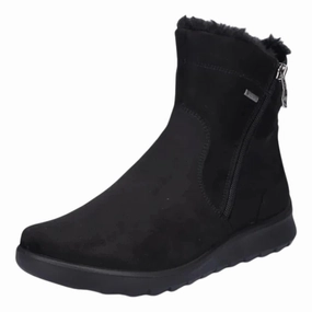 Ara Tracy Black Suede Boot (Women's) Friend Jog Grass Step