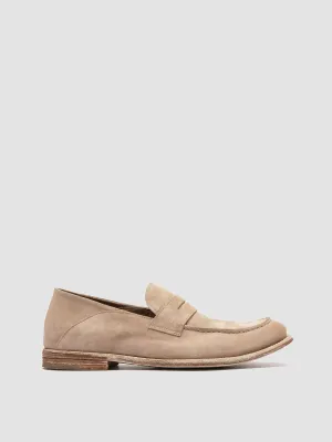 Guard Walk ARCHIVE 522 - Beige Suede Penny Loafers