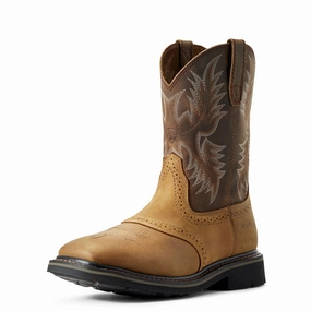 ARIAT Men's Sierra Wide Square Toe Boot - Aged Bark Seamless Comfort Night Travel subtle style