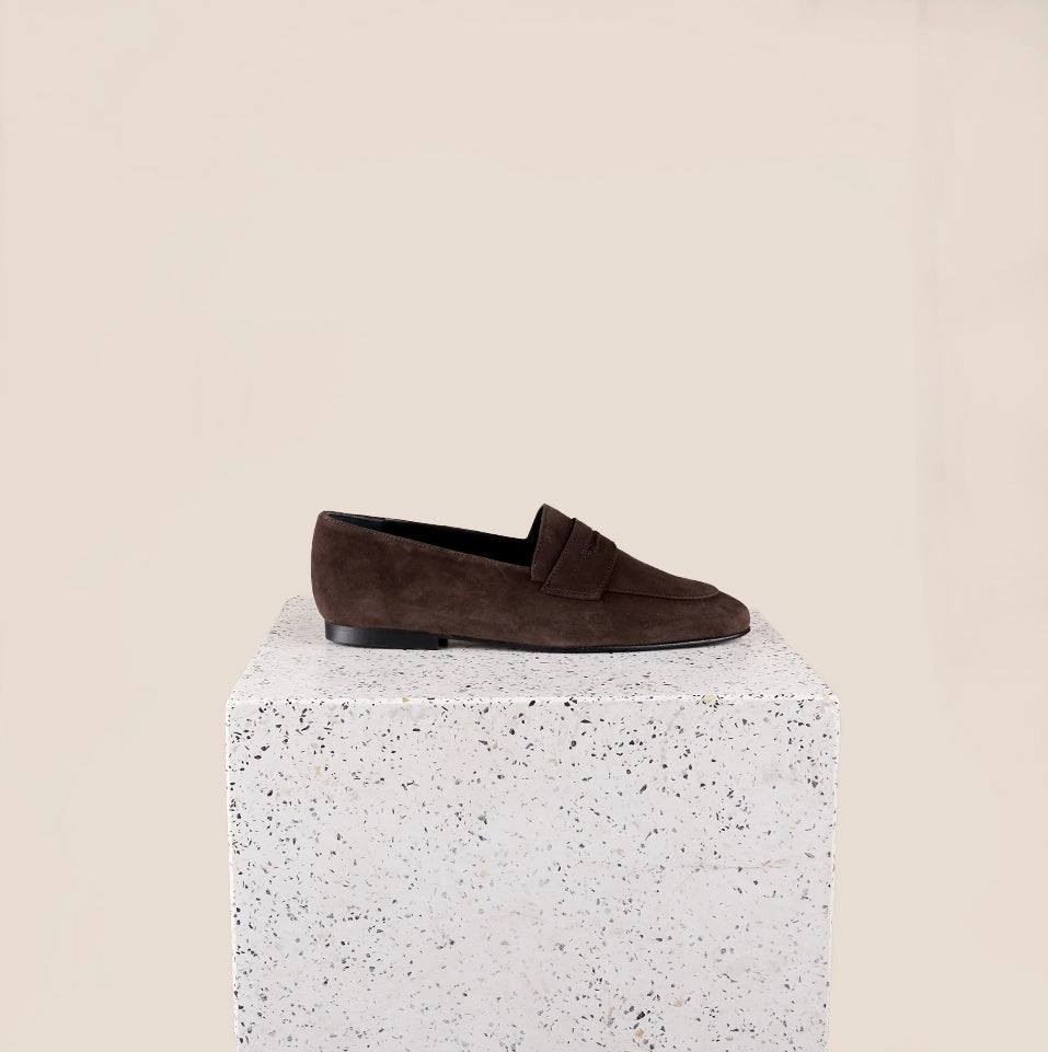 Modern Everyday Stylish Shoes Arpino Penny - Chocolate Suede