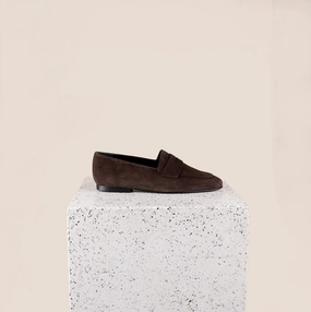 Modern Everyday Stylish Shoes Arpino Penny - Chocolate Suede