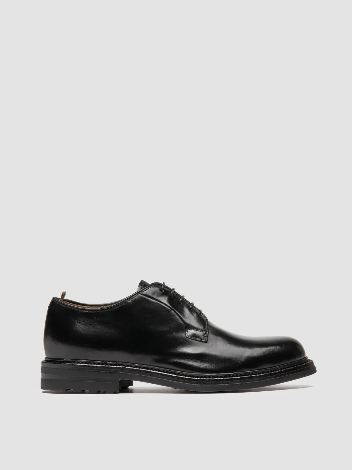 Peace Mood Smart Fit ASTON FLEXI 001 - Black Leather Derby Shoes