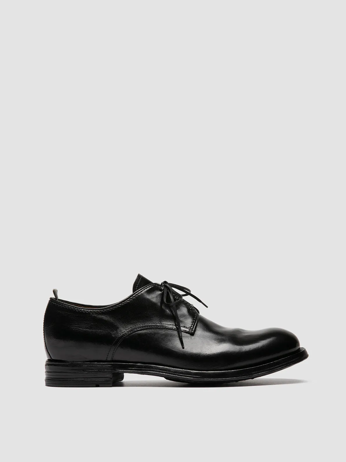 Stretch Fabric Work Commute BALANCE 019 - Black Leather Derby Shoes