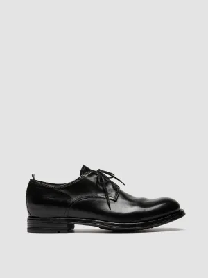 Stretch Fabric Work Commute BALANCE 019 - Black Leather Derby Shoes