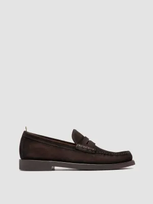 BALFRON FLEXI 001 - Brown Suede Penny Loafers Step Firmly