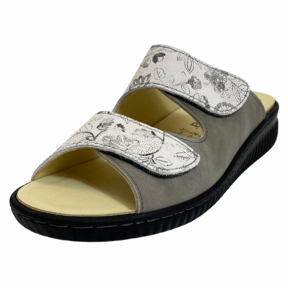 Supportive Fit Belvida Portina Shoresh Gris/Perle Nubuck Sandal (Women's)