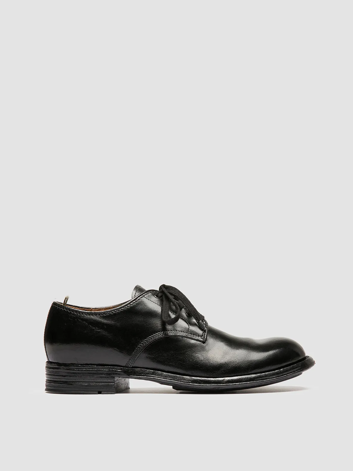 ADMIRAL 007 - Black Leather Derby Shoes Stable