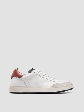 student THE ANSWER 001 - White Leather and Suede Sneakers