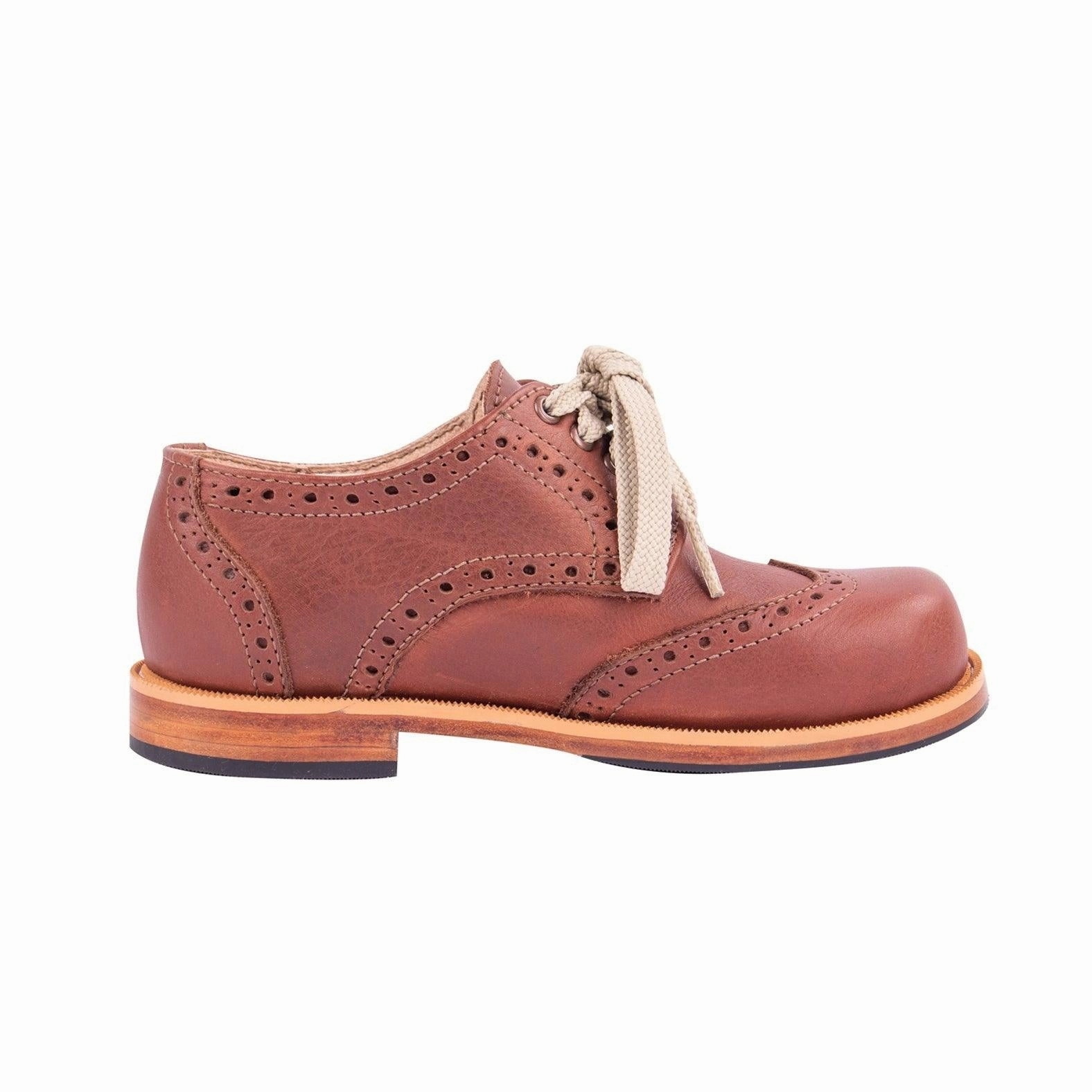 Arch Support Urban Walkers MK1080 - Brogue Oxfords Shoes Root Beer [Children's Leather Shoes]