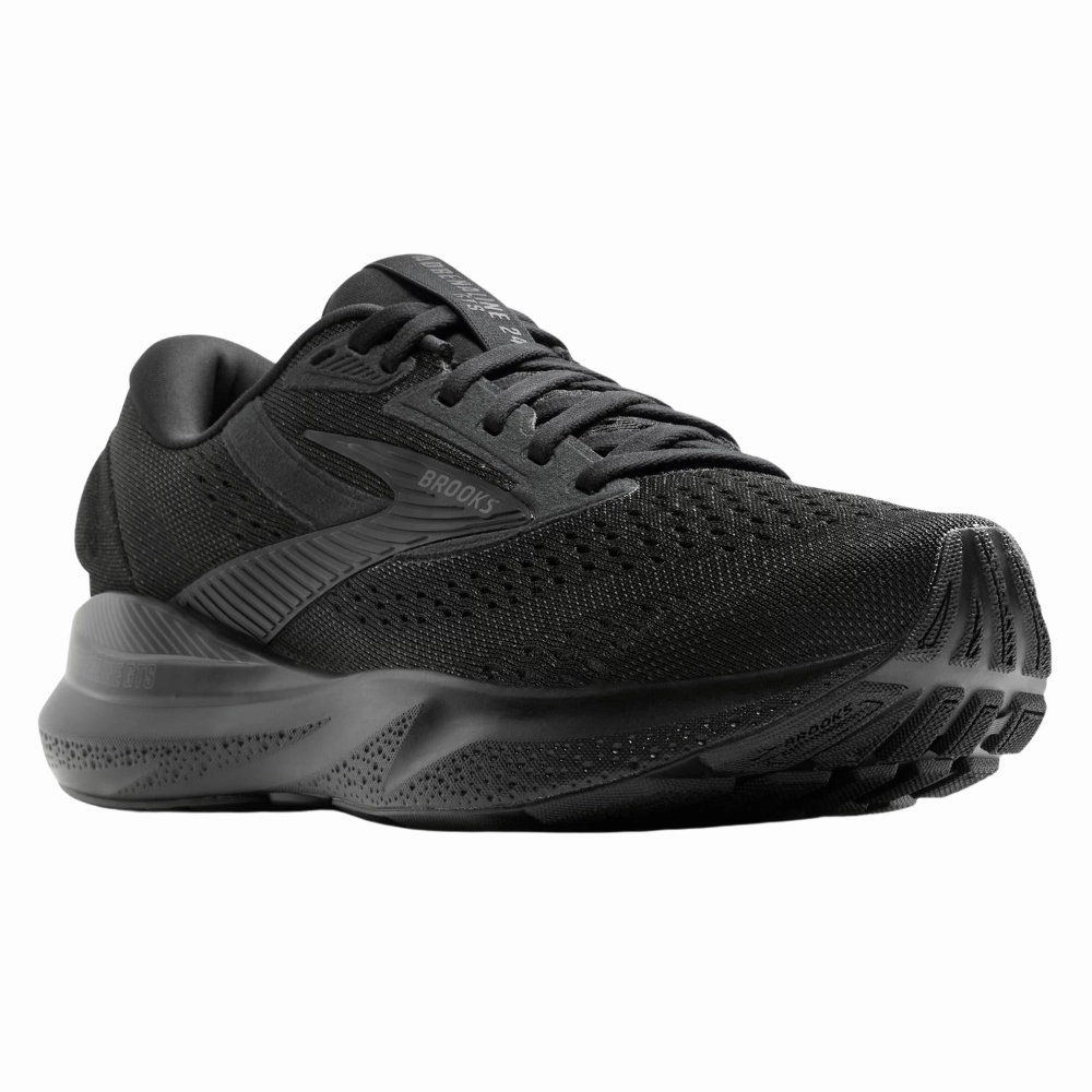 Brooks Adrenaline GTS 24 Black/Ebony/Black Running Shoe (Women's) Supportive Heel Cup