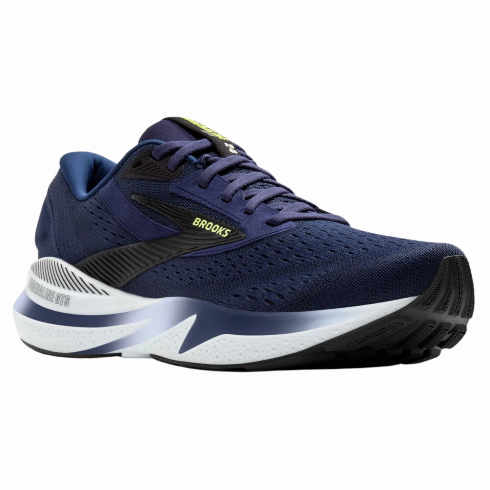 Mixed Texture Outdoor Ease Brooks Adrenaline GTS 24 Peacoat/Black/Sharp Green Running Shoe (Men's)