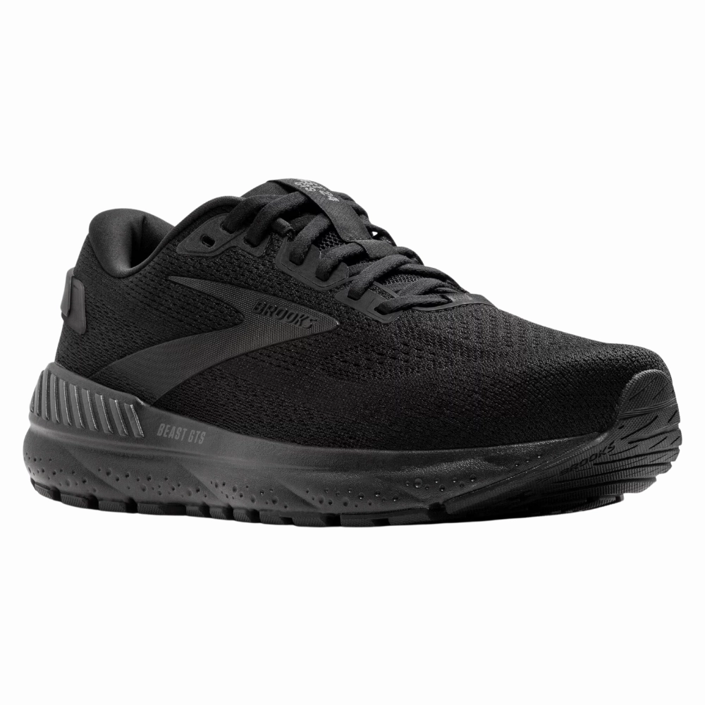 Brooks Beast GTS 24 Black/Black/Ebony Running Shoe (Men's) Peach Soft Step Comfort