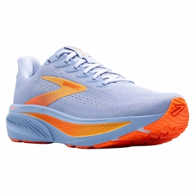 Cozy Lining Neutral Cushioning Brooks Ghost 17 Blue Heron/White/Orange Running Shoe (Women's)