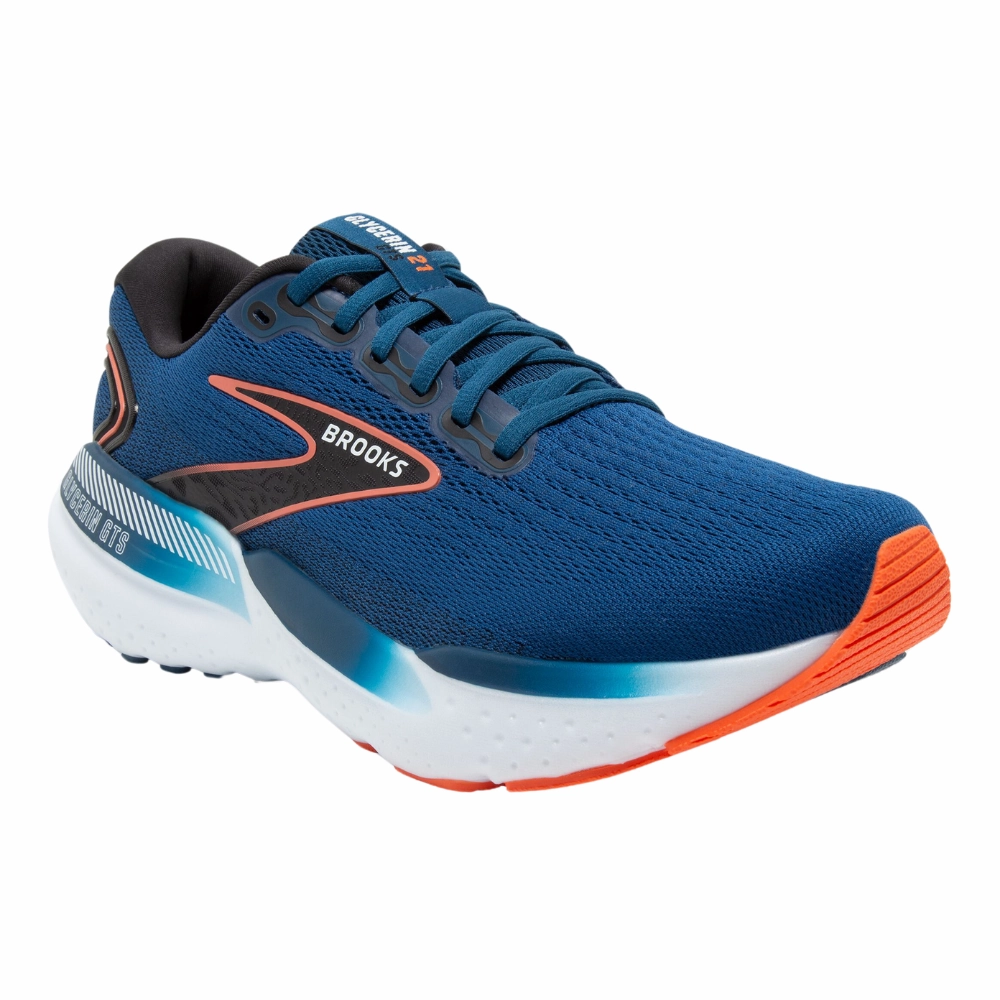 Brooks Glycerin GTS 21 Blue Opal/Black/Nasturtium Running Shoe (Men's) Unisex style