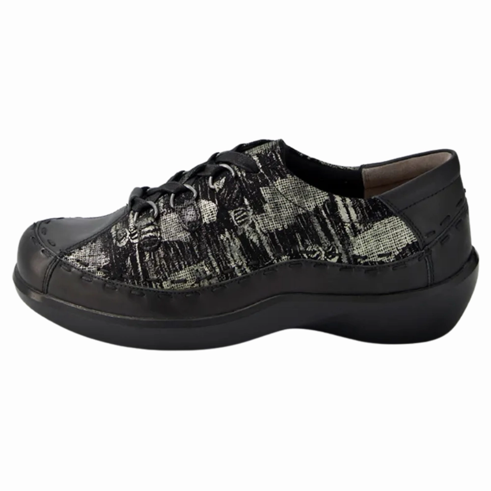 Train Trip Modern Street Ziera Allsorts Black/Khaki Leather Shoe (Women's)