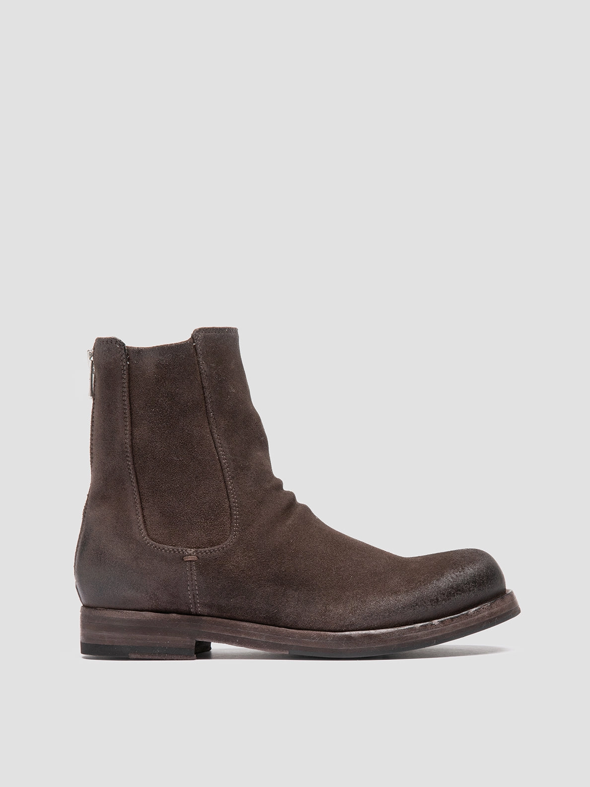 BULLA DD 304 - Taupe Suede Zipped Boots Mid Length Low Profile Midsole