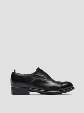 CALIXTE 003 - Black Leather Oxford Shoes Work Dress Shoes Student Oxfords