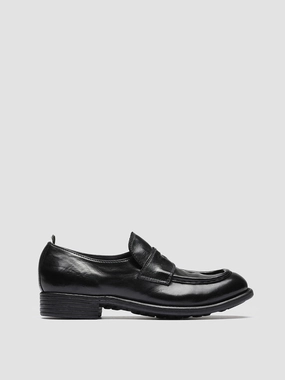 Easy Slip-On Design Commuter Look CALIXTE 020 - Black Leather Loafers