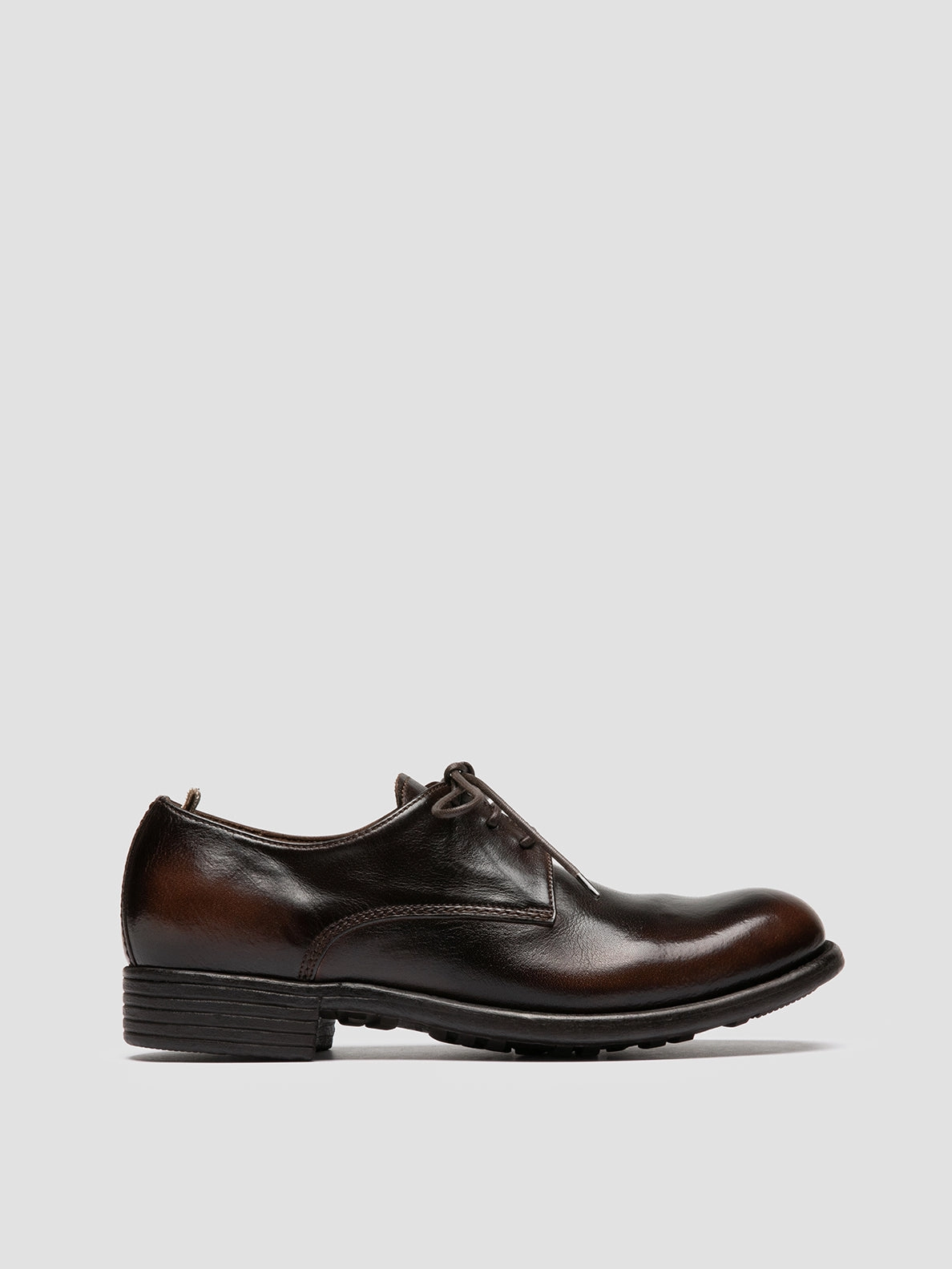 CALIXTE 068 - Brown Leather Derby Shoes Tailored Fit