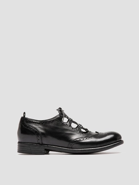 All Fit Glossy Layer Networking Event CALIXTE 079 - Black Leather Oxford Shoes